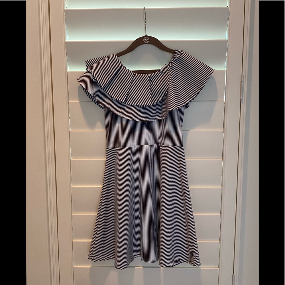 Habitual Girl’s Lou Ruffled Striped Dress